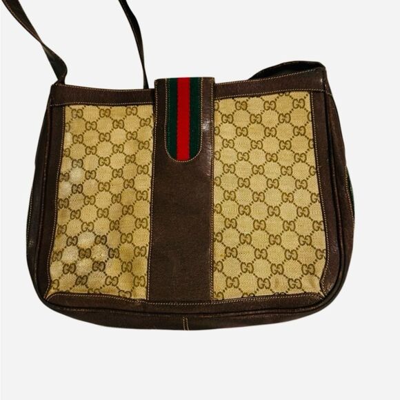 Gucci Brown and Gold Shoulder Bag - Picture 5 of 15